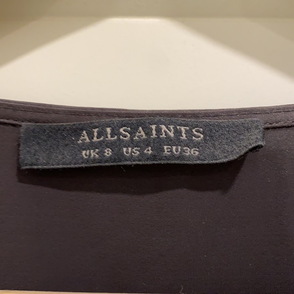 ALL SAINTS dress women size 4 charcoal - Picture 2 of 3